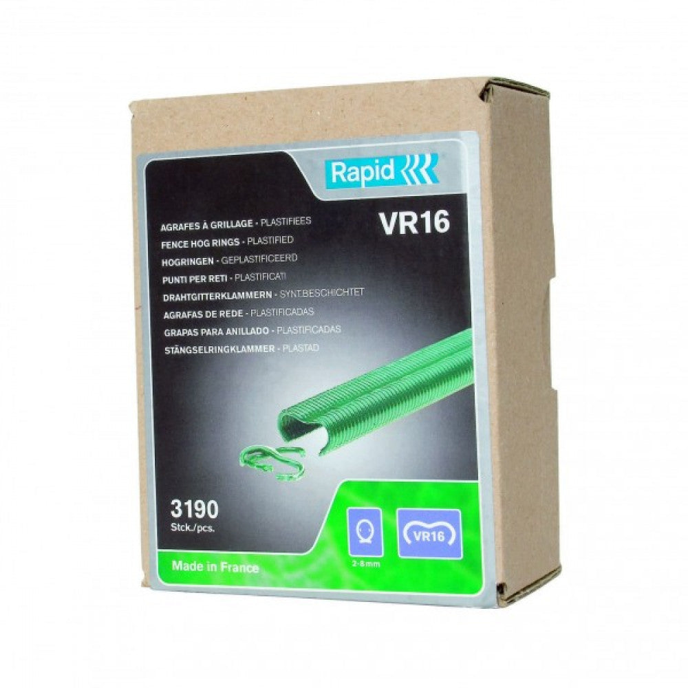 Fence Hog Ring Staples VR16 Green 1390pcs