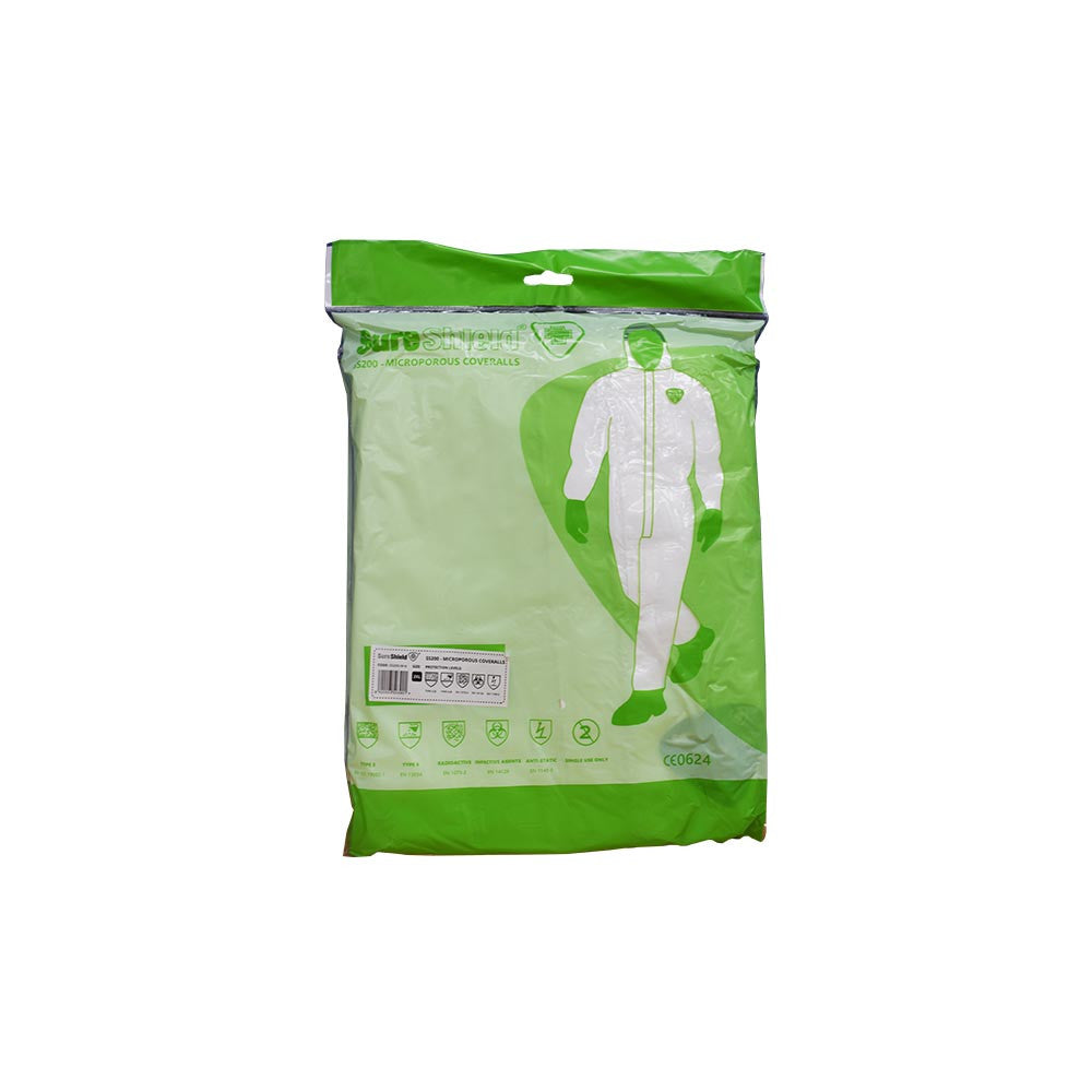 Microporous Coverall-L-White - 10 Pack
