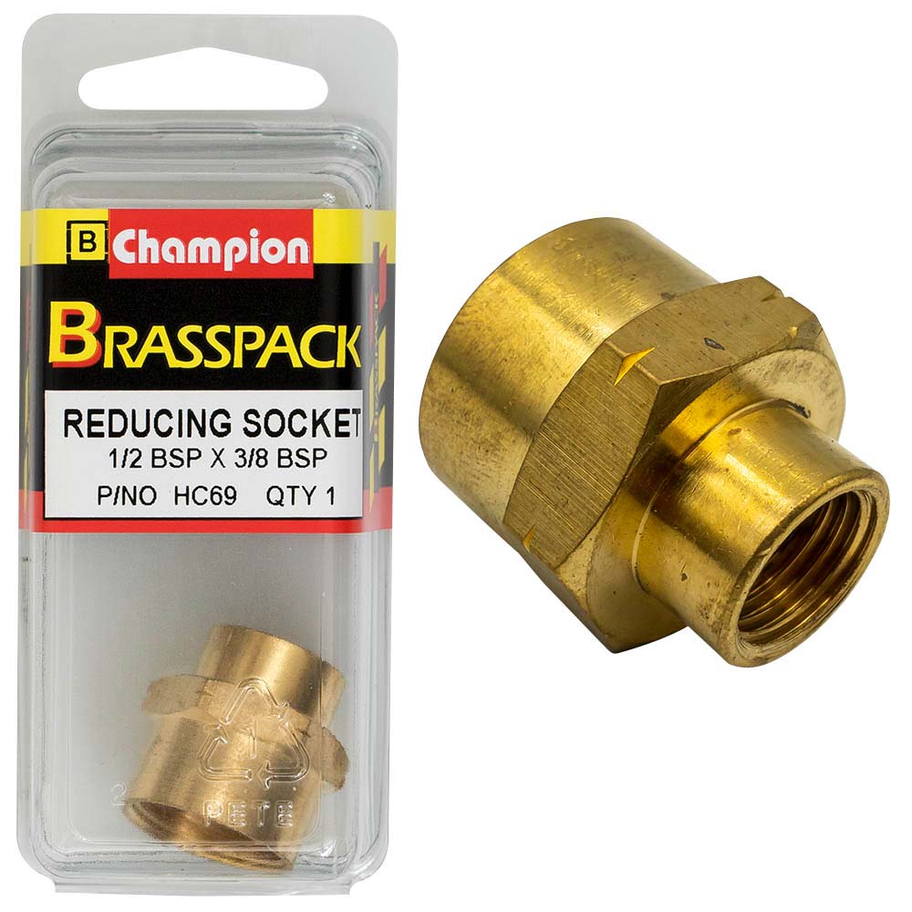 Champion Brass 1/2in x 3/8in Bsp Reducing Socket