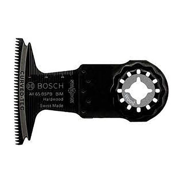 Bosch Multi Tool Plunge Cutting Blade, Wood & Metal, Curved-Tec65 x 40 mm
