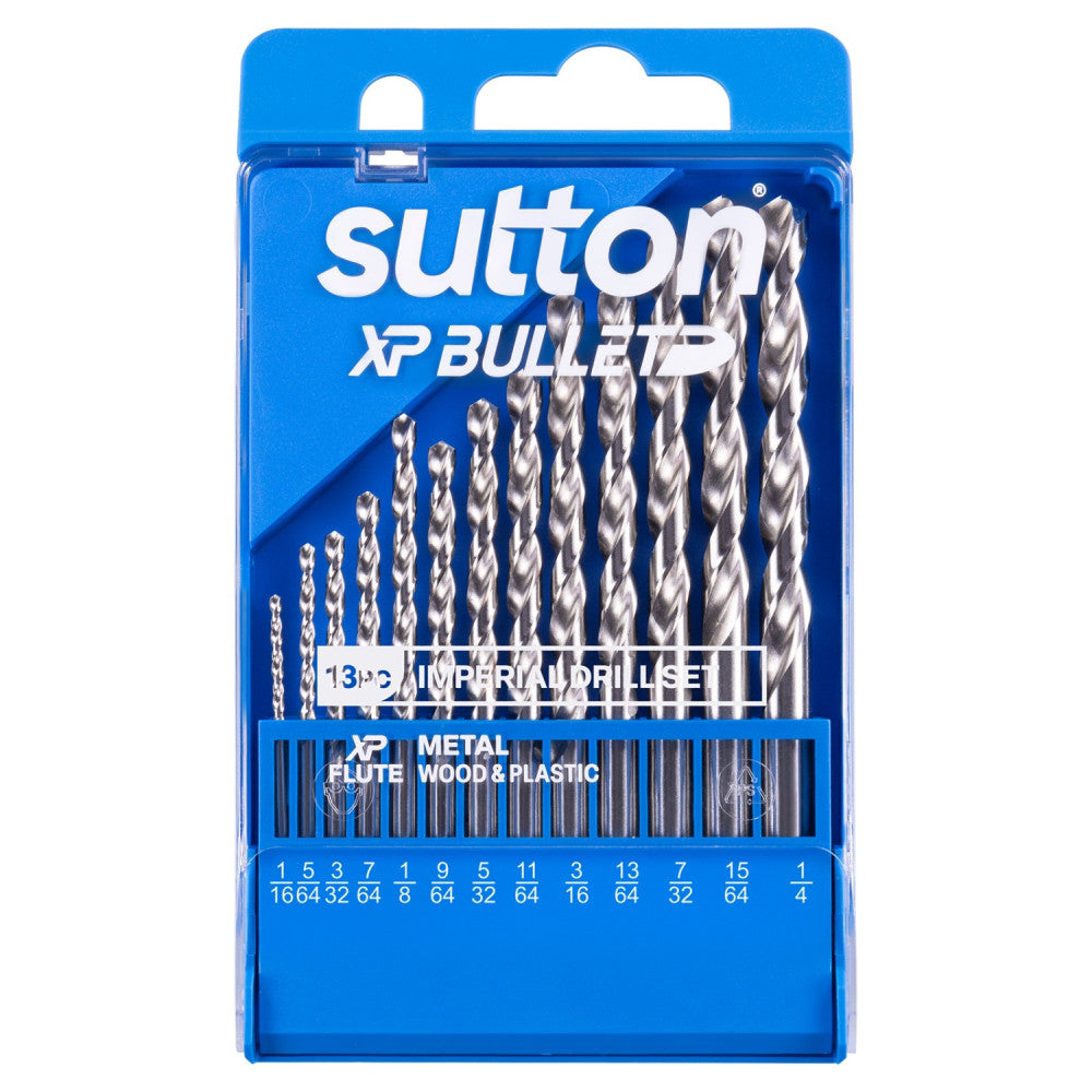 XP Bullet Jobber Drill 13 Piece Set 1/16-1/4 in