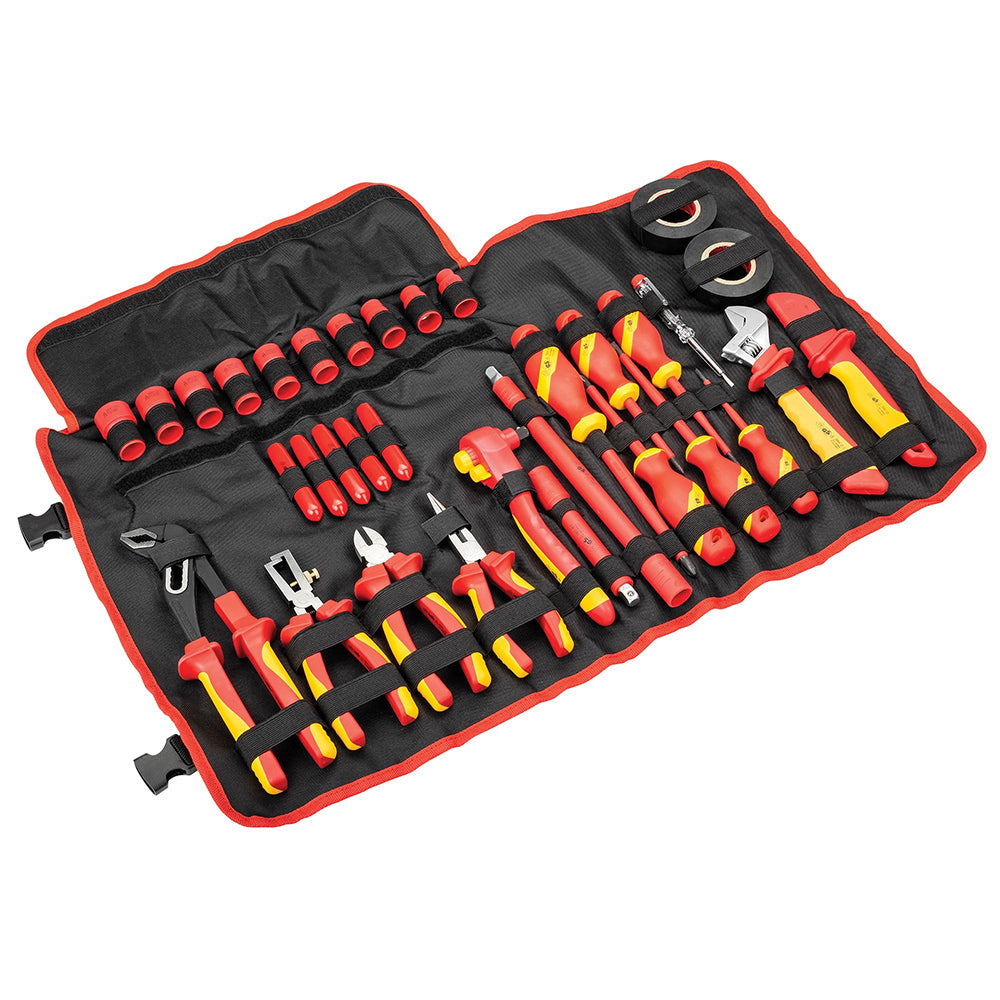 Powerbuilt 3/8" Dr 33pc VDE Tool Set W/Storage Roll
