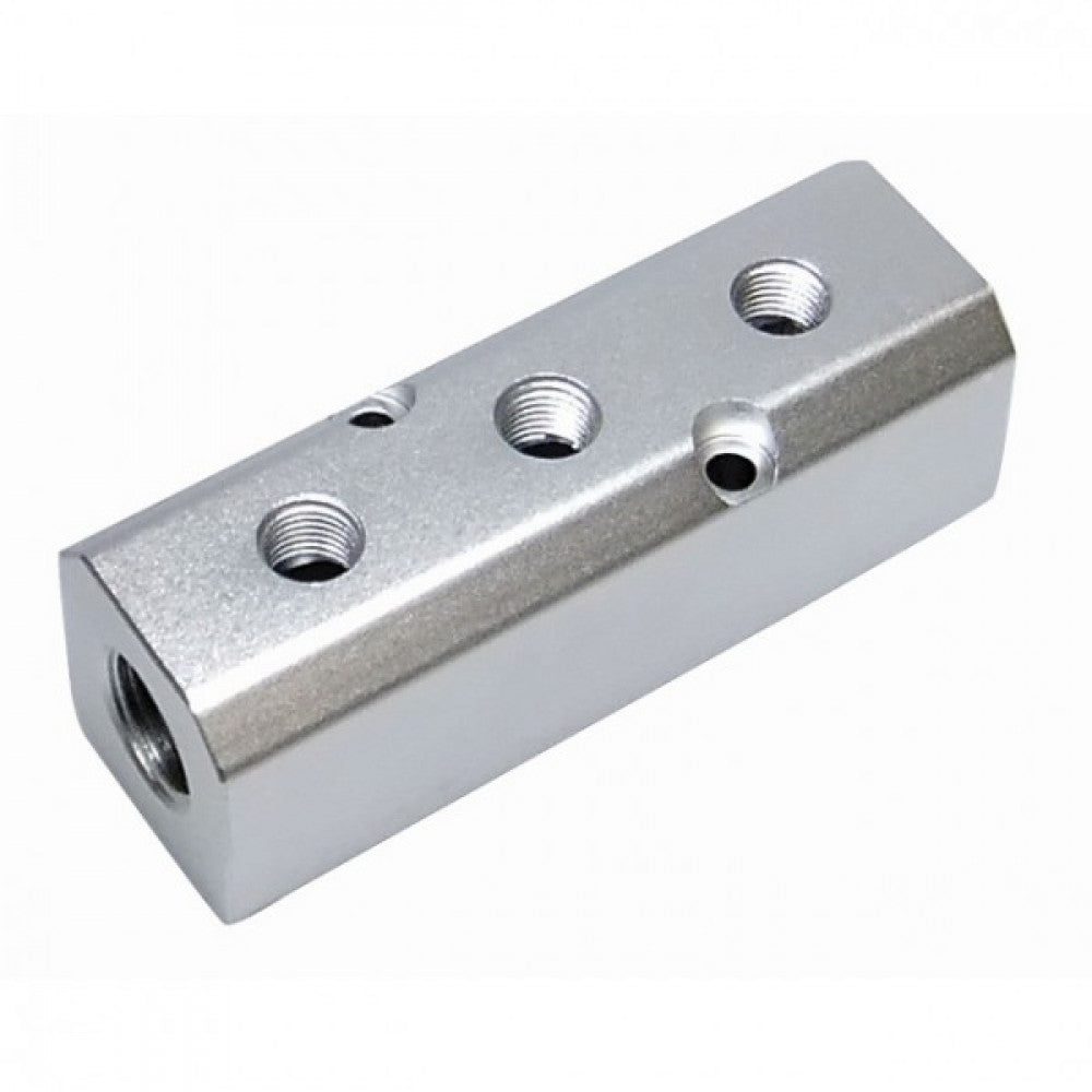 Air Manifold Block Aluminium 3 Port