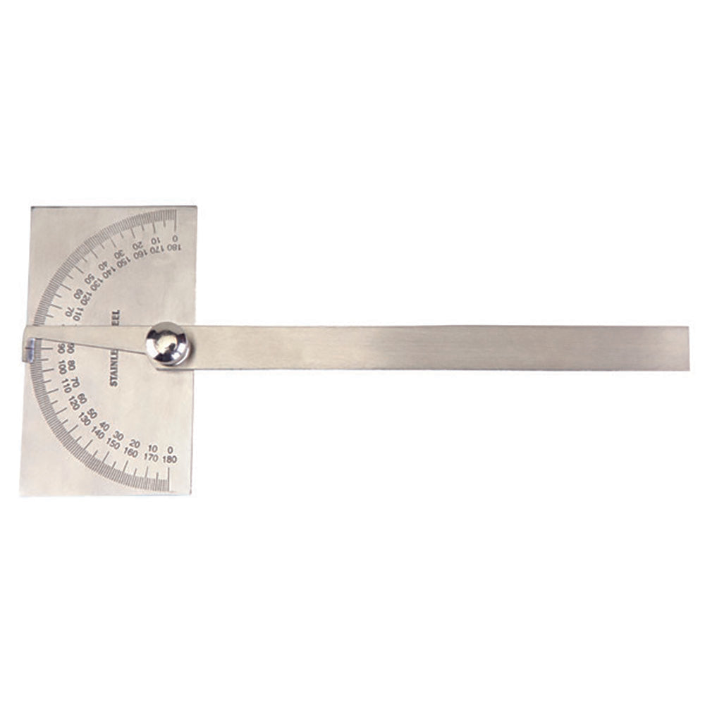 Groz Deg. Protractor, Rectangular Head - 150mm Blade
