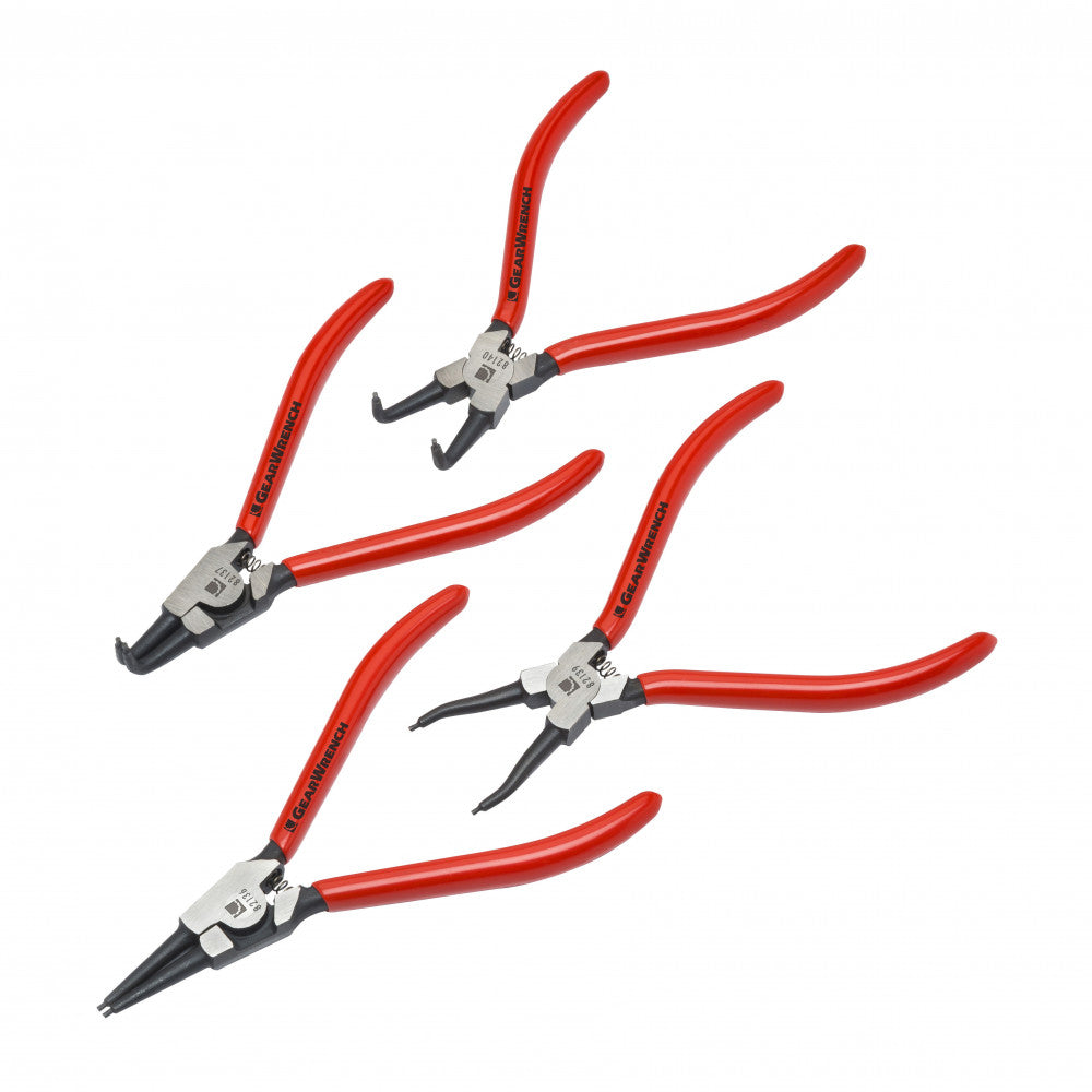 GEARWRENCH 4 Pc. 7" Fixed Tip Internal & External Snap Ring Plier Set