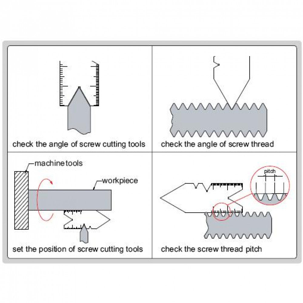 Screw Cutting Gauge Metric 60° 0.5 & 1.0mm Graduation 4810-601
