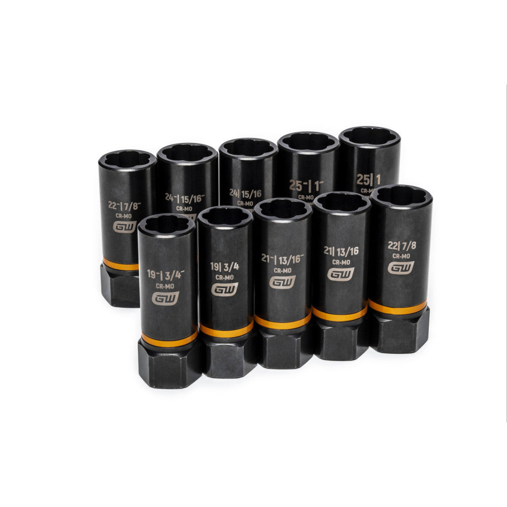 GEARWRENCH 10Pc 1/2in. Drive Bolt Biter™ Deep Extraction Socket Set