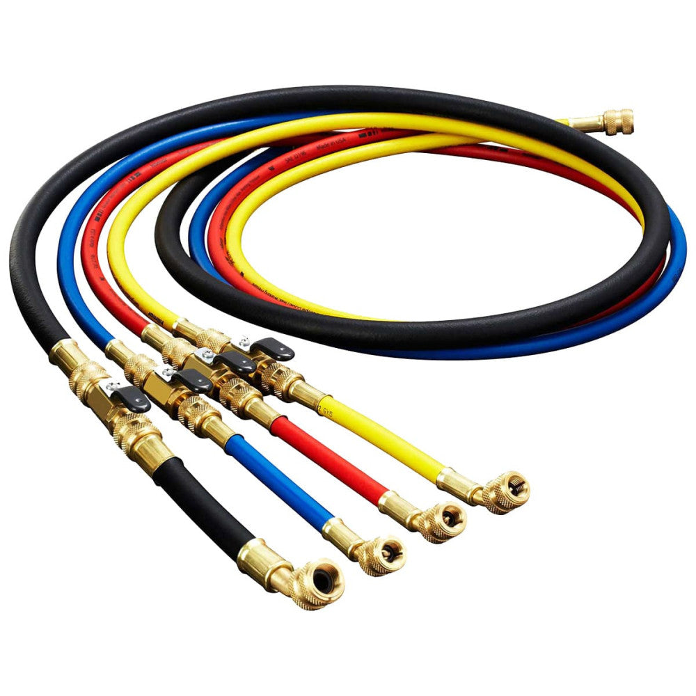 Hilmor 1839143 Refrigeration Hoses With Ball Valve Adapters