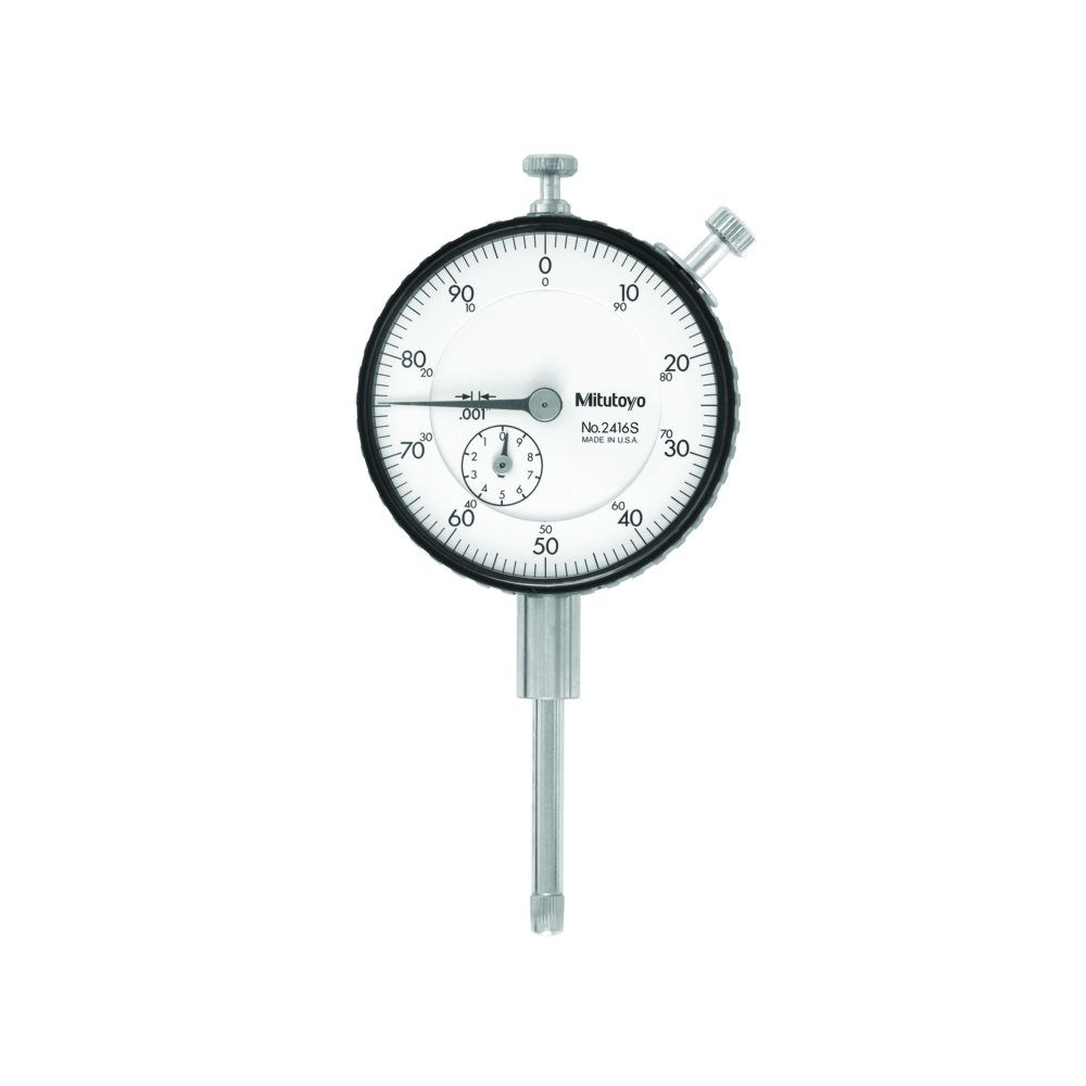 Mitutoyo Standard Type Dial Indicator: 0-1″ 0-100