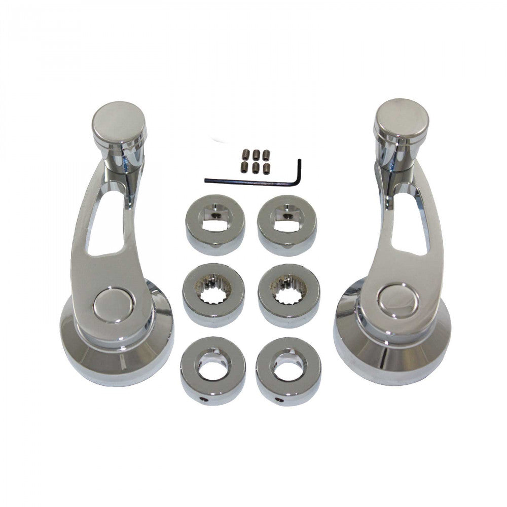 TSP Window Handles Chrome - Alloy 3 Inch Pair#TSP8236