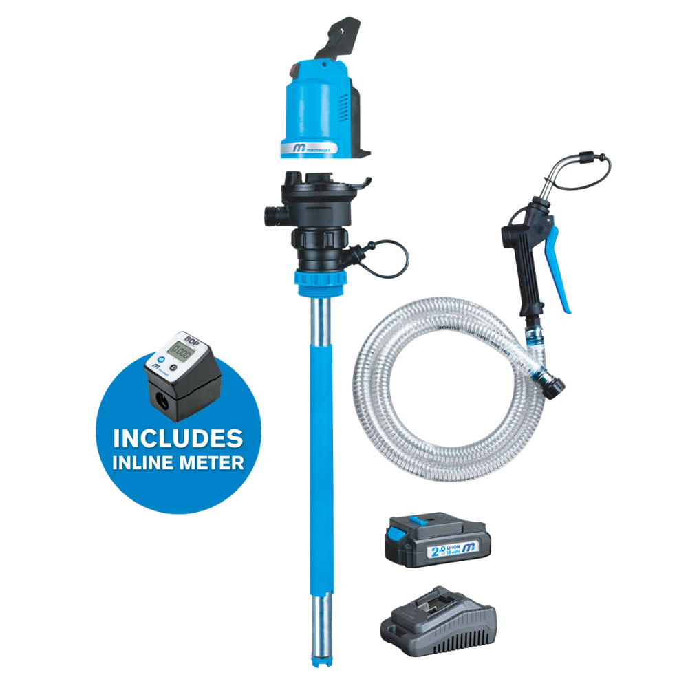 BOP 60/205L Battery Operated Pump - Universal Starter Kit With Inline Meter