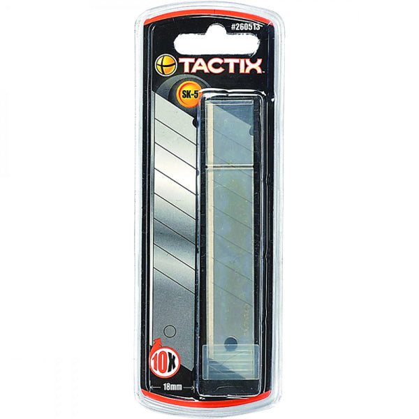 Tactix Knife Blade Snap-Off 10Pc 18mm