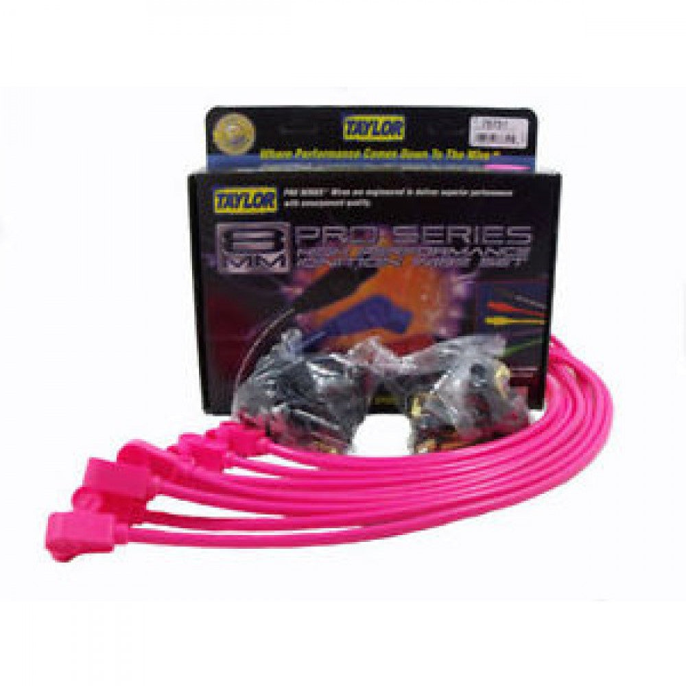 Taylor HT Igition Leads HOT PINK 8mm 90D #78751