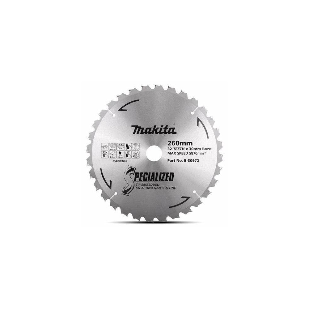 Makita Saw Blade TCT 260x30mm 32T WD/NAIL