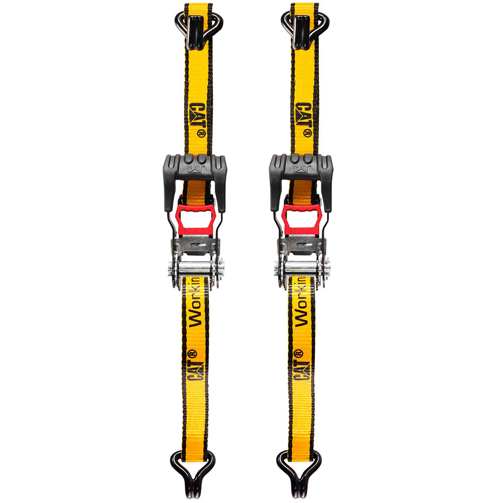 Cat 4.8M x 38mm, 2pc Ratchet Tie-Down Strap - 1,020KG