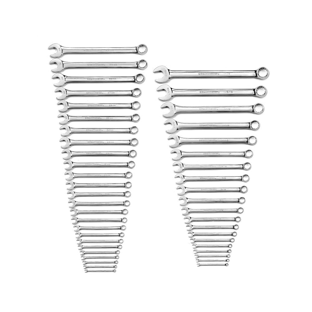 GEARWRENCH 44Pc 12 Point Long Pattern Combination SAE/Metric Wrench Set