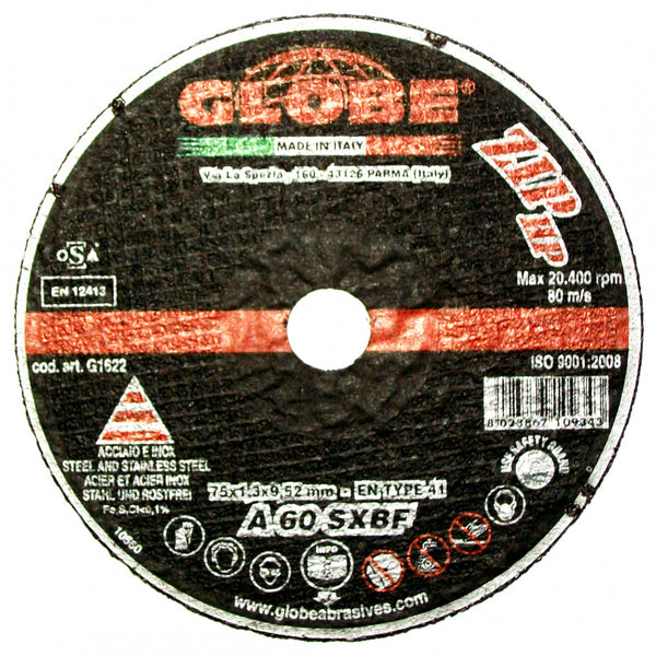 10 Pack Metal Cutting Disc 75mm x 1.3mm x 9.53mm