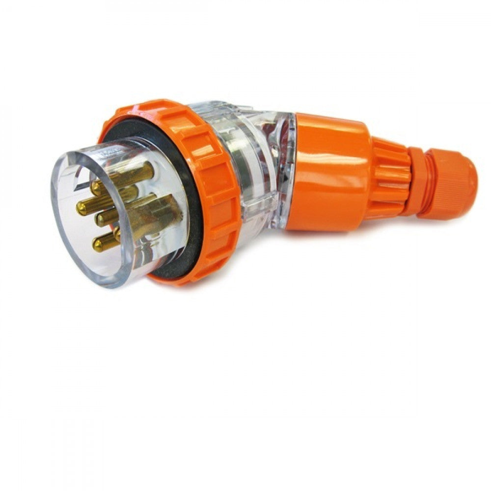 Three Phase 5 Pin Angled Plug 32A