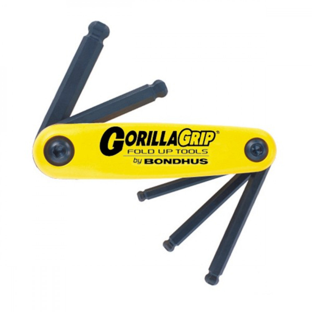 3/16"-3/8" Bondhus 5Pc Gorillagrip Ball End Set