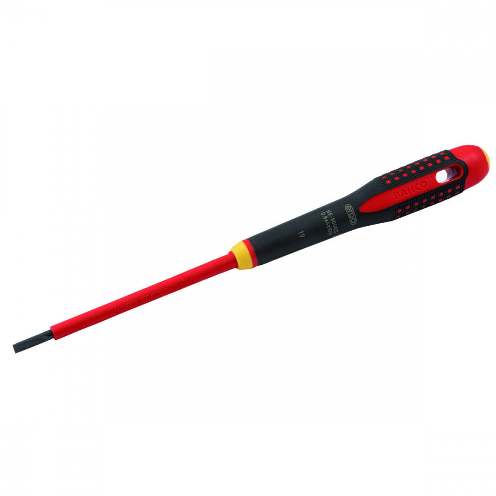 Bahco ERGOâ„¢ VDE Insulated Slotted Screwdriver With 3-Component Handle