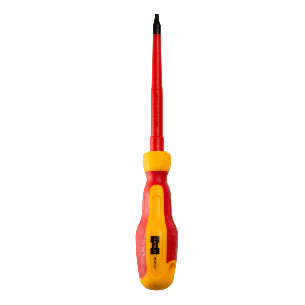 Hamer Tools Screwdriver 1000V Slim Shaft Square Head #2