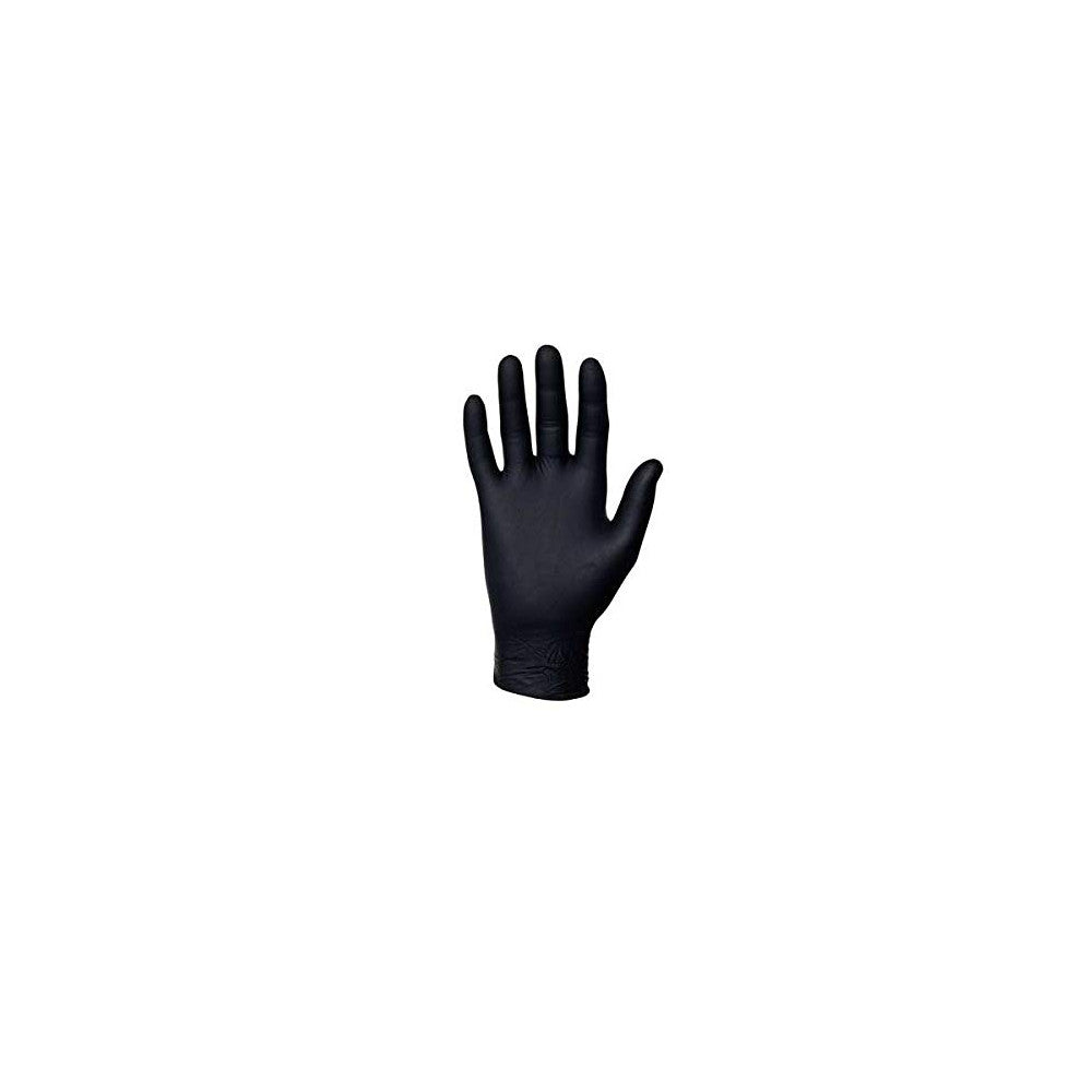 Microflex Gloves (Midnight Black) Nitrile Large, Black (Pack Of 100) #MK296L