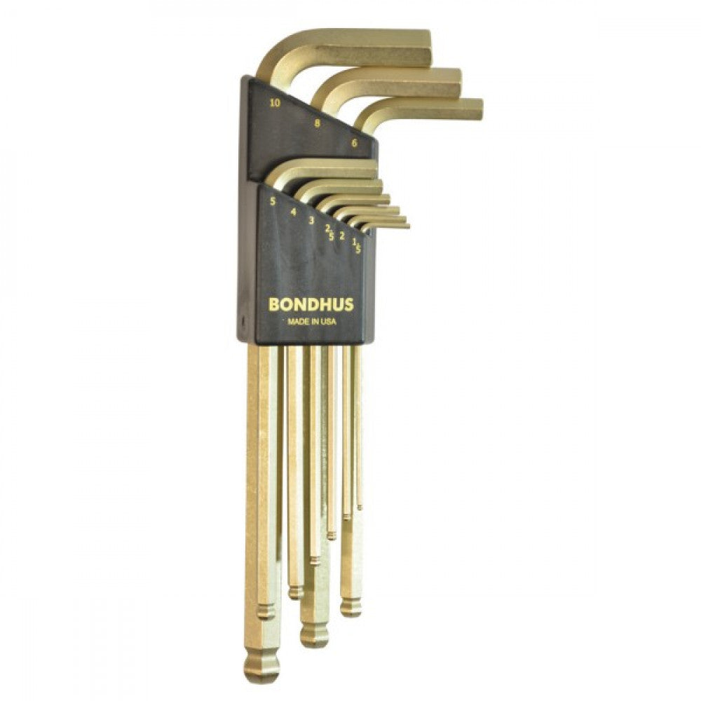1.5-10mm Bondhus Ball End L-Wrench Set (14K GP)