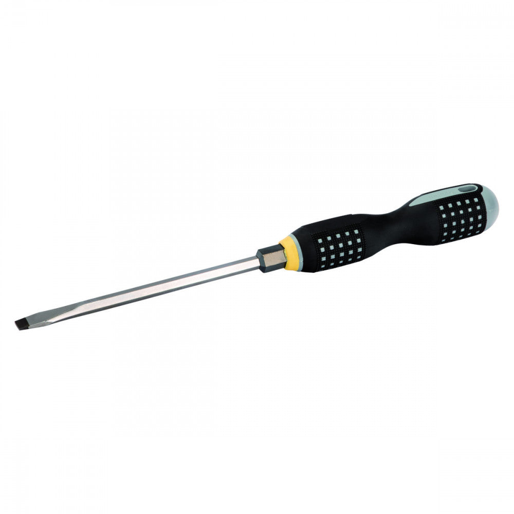 Bahco ERGOâ„¢ Bolster Slotted Flat Tipped Screwdriver W Double Handle 14mm x 200mm
