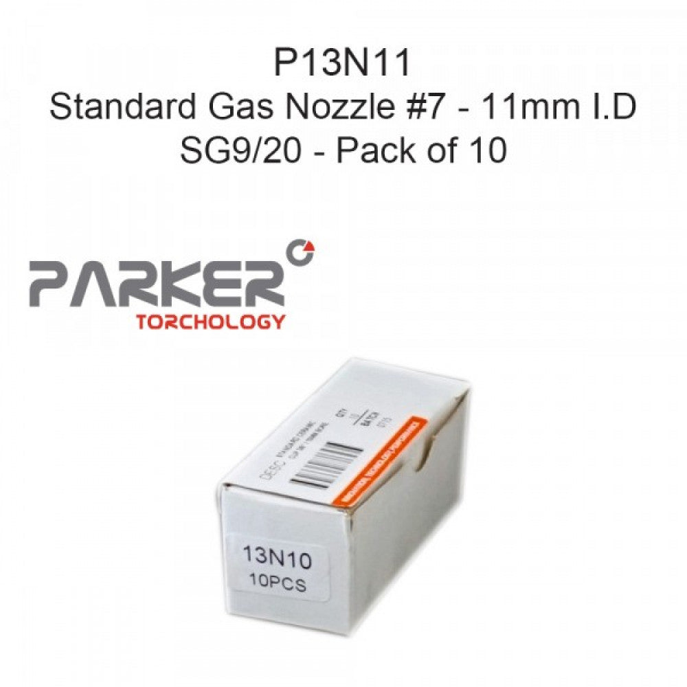 Std TIG Nozzle 11mm Bore #7 SG9/20 Pkt 10