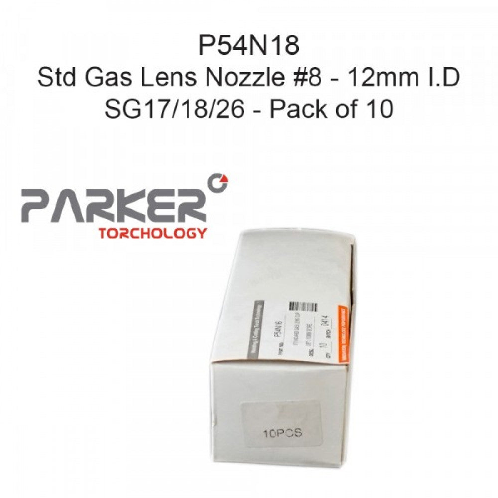 Std Gas Lens Cup 12mm Bore #8 SG17/18/26 Pkt 10