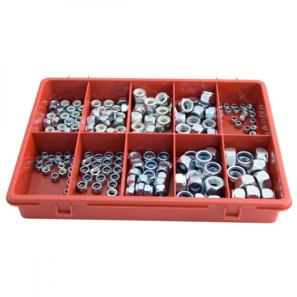 180Pack Nylon Self Lock Nut Assortment