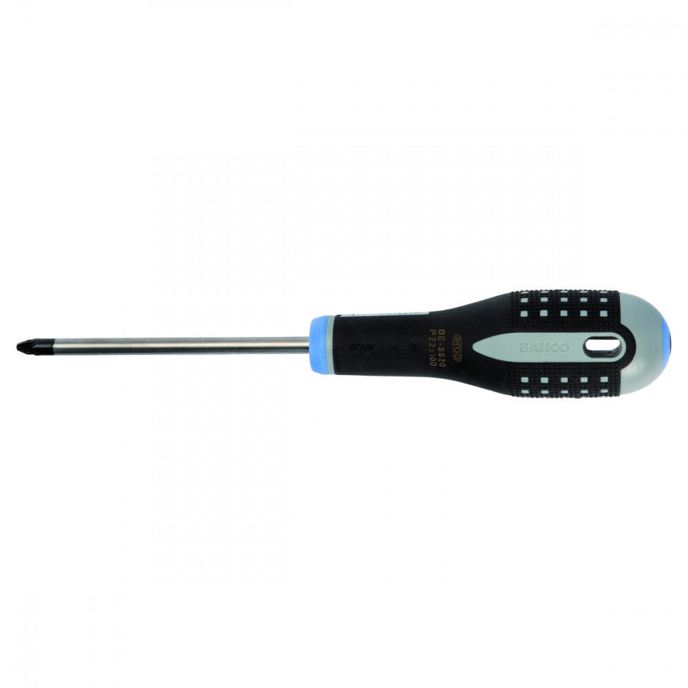 Bahco ERGOâ„¢ Pozidriv Screwdriver With Rubber Grip PZ0 x 60mm