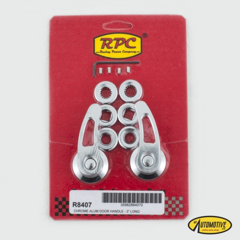 RPC Chrome Aluminium Door Handles 3" #R8407