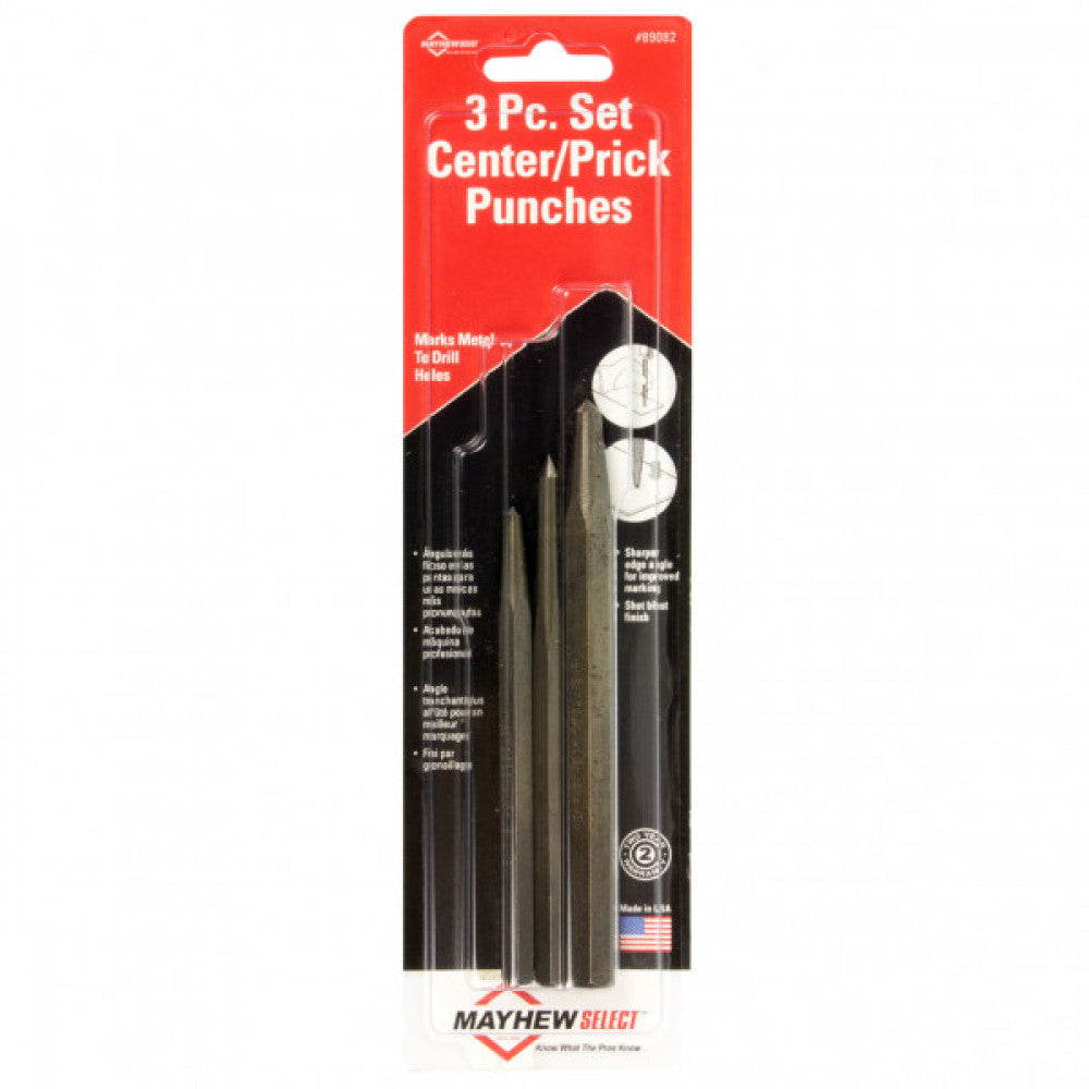 Mayhew Center/ Prick Punch Set 3Pc