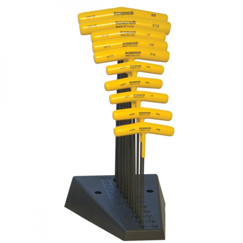 3/32"-3/8" Bondhus 10Pce Ball End T-Handle Set