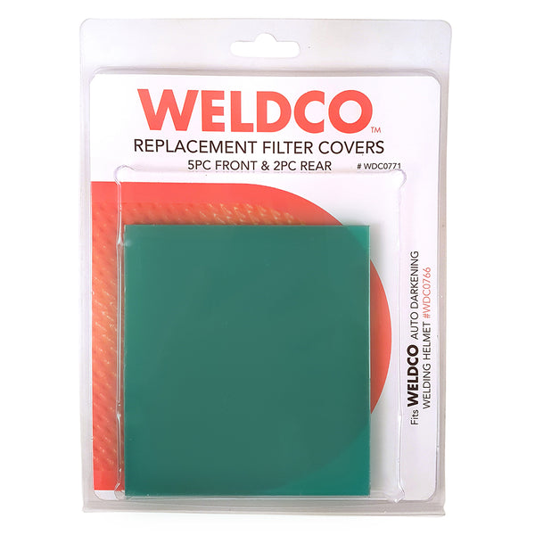 Weldco 7Pk Welding Helmet Spare Filter Covers 5X Front 2X Rear Ex WDC0766