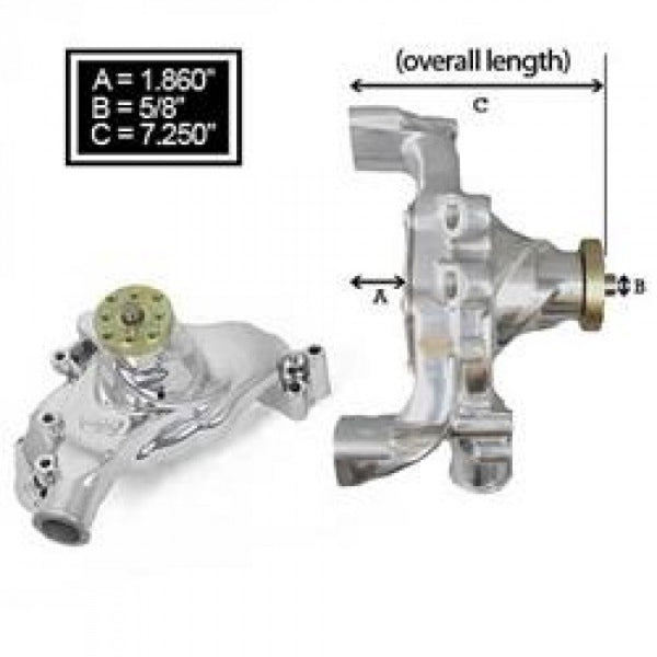 Weiand Polished Water Pump BB Chev Long #9242P