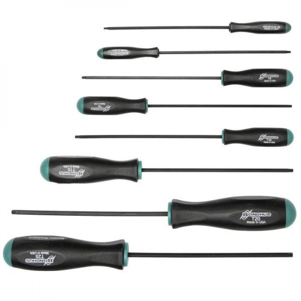 TR6-TR25 Bondhus 8Pc Tamper Resist Screwdriver Set