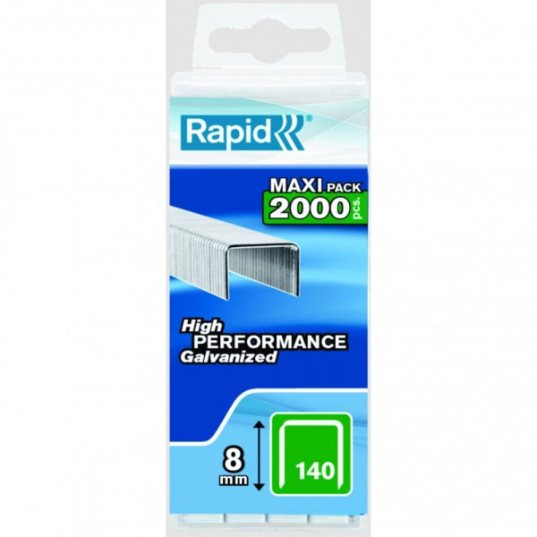 Rapid Staples 140/8 2000pcs Plastic Box