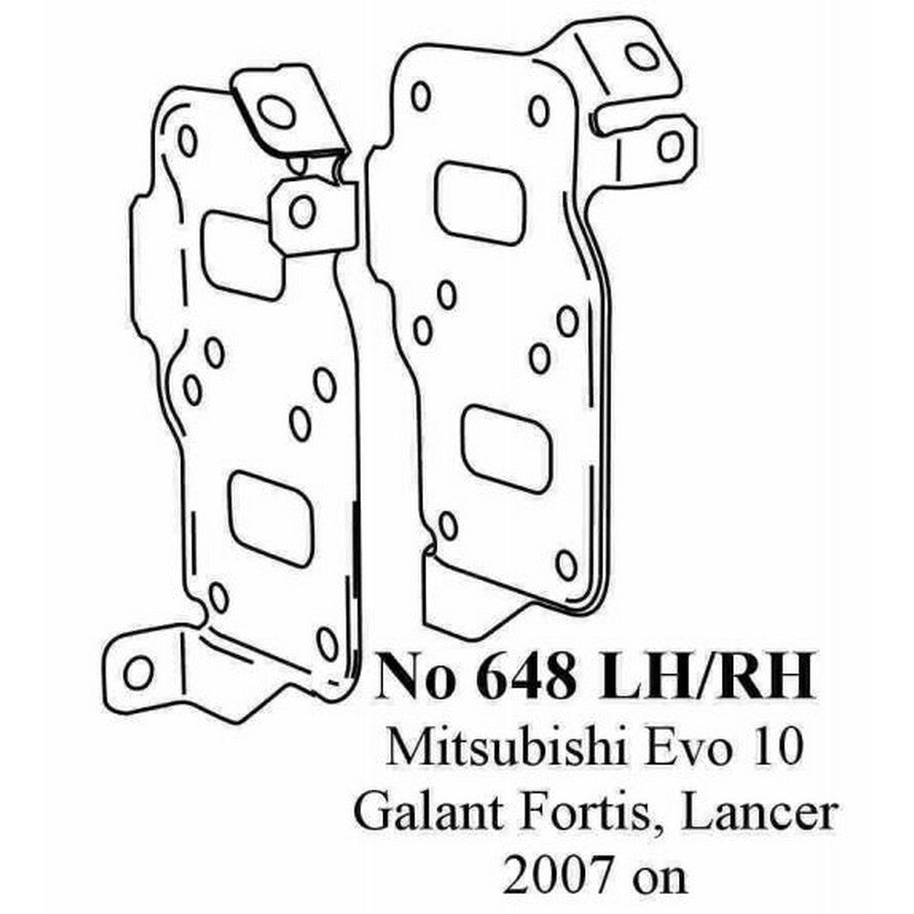 Mitsubishi Evo 10 Galant Lancer 2007 On Side Brackets
