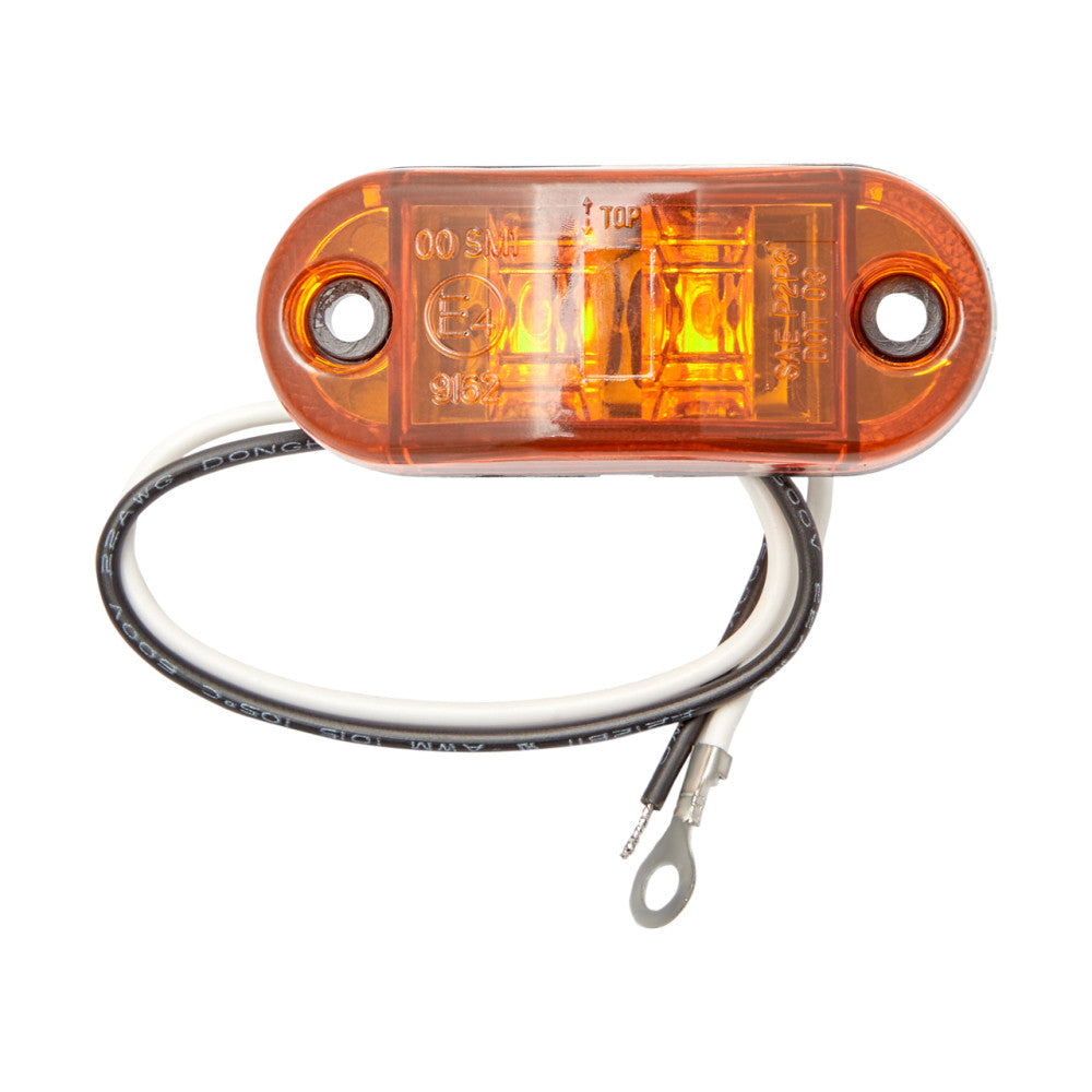 Amber Rectangular LED Multi Volt Marker Light - 65 x 27mm