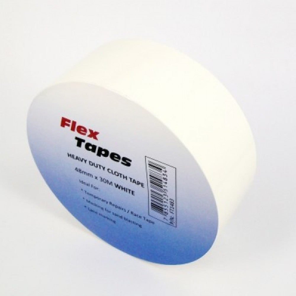 2 Pack White Cloth Tape 48mm x 30M