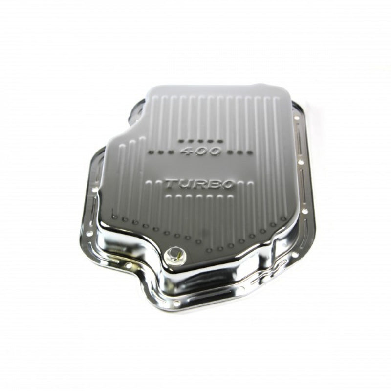 TSP - GM Turbo 400 Raised Finned Chrome Steel High-Capacity Transmission Pan