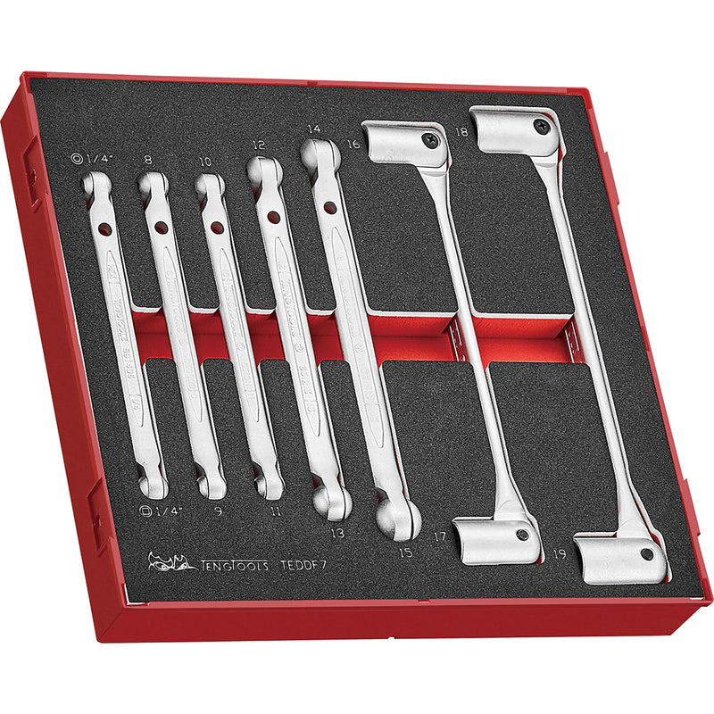 Teng 7Pc Double Flex Wrench Set - Ted-Tray