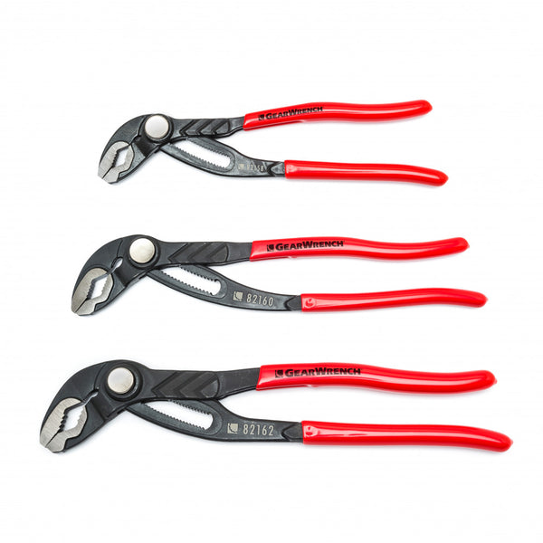 GearWrench 3 Pc. Push Button Tongue And Groove Plier Set