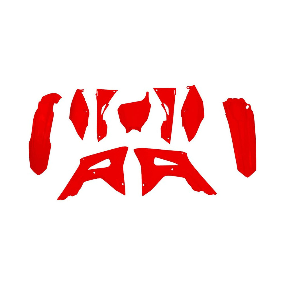 Plastics Kit Rtech 6 Piece Includes Airbox Covers Honda Crf450Rx  17-18   Red