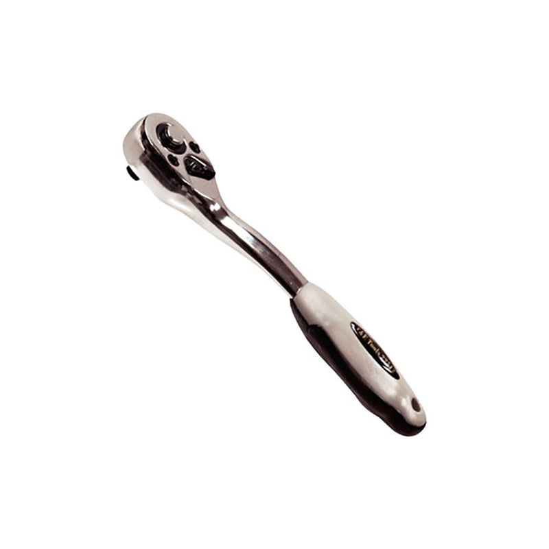 T&E Tools 1/4" Dr. Ratchet 72Teeth Curved Handle