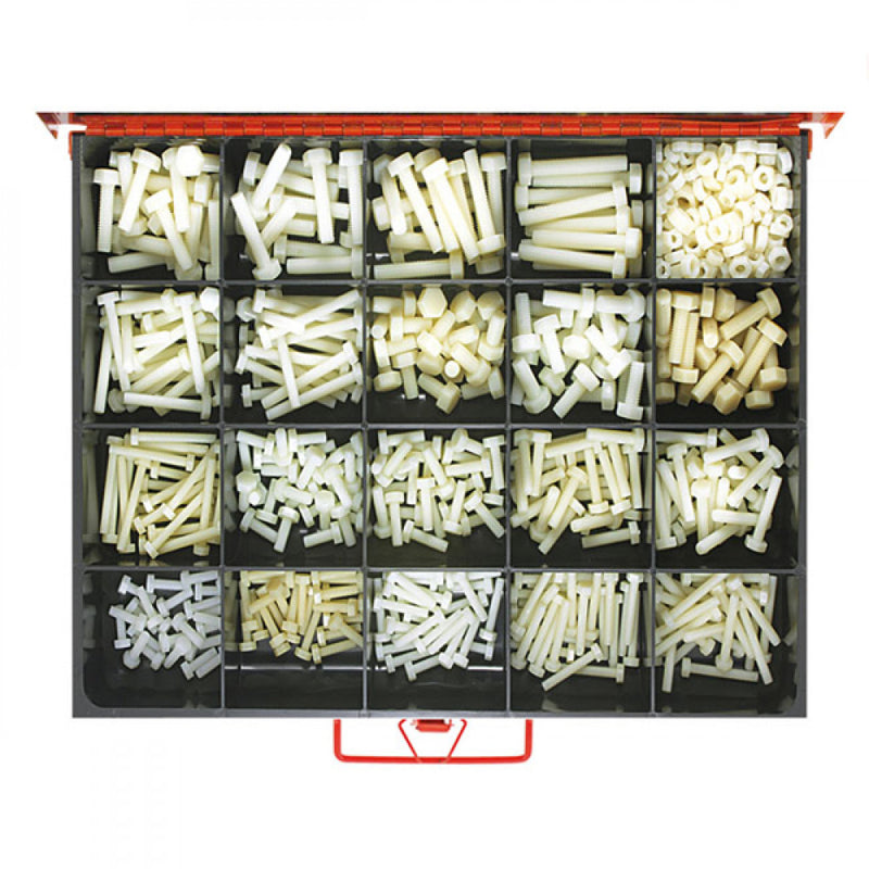 565Pc Master Nylon Bolt & Nut Assortment