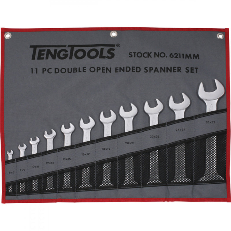 Teng 11Pc Double Open-End Spanner Set 6-32mm