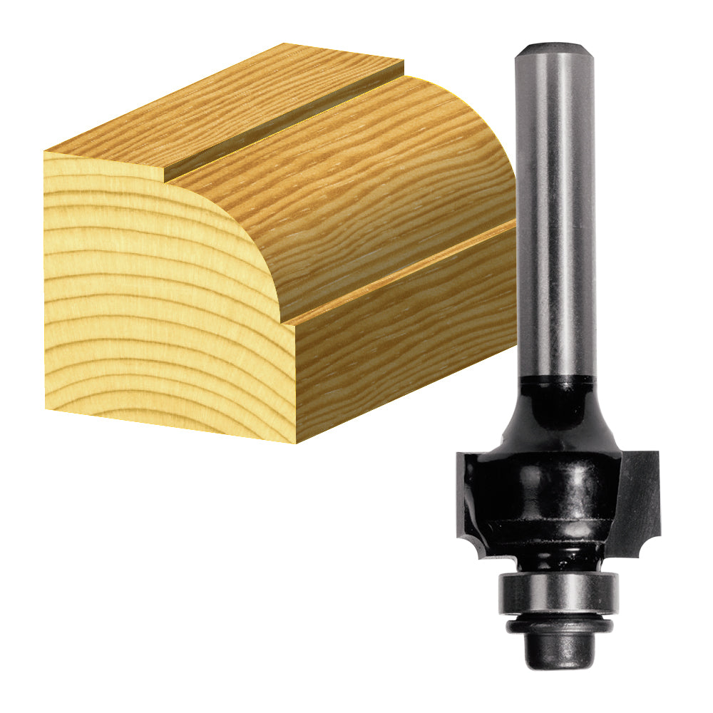 Beading Bit 10mm RAD TCT, 2 FLT 1/2 SHK W/BEAR
